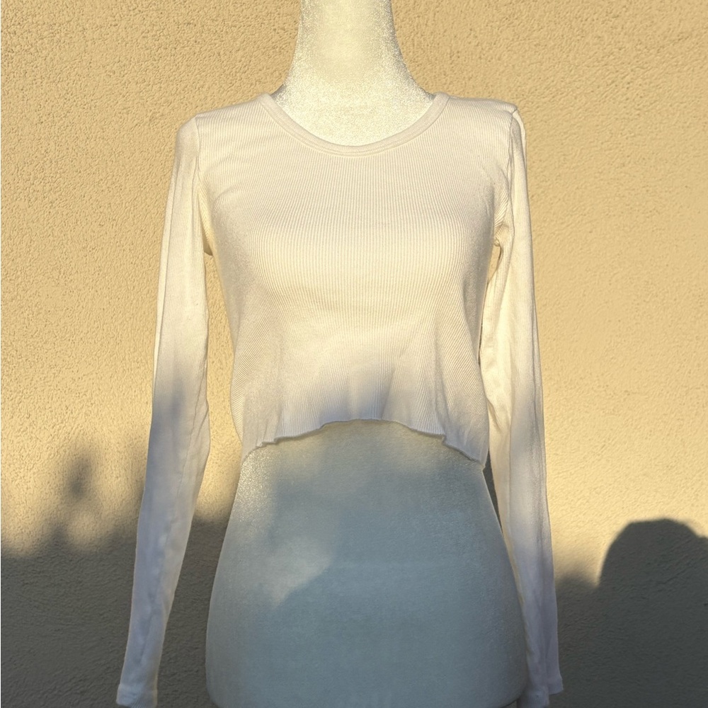 Brandy Melville White Long Sleeve Tee